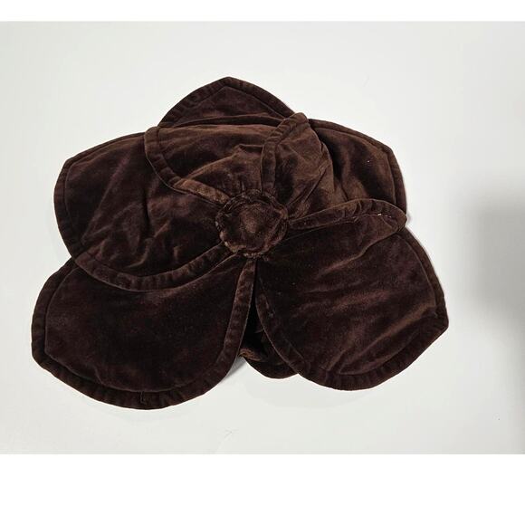 1980s Vintage Velour Flower Petal Tea Cozy Decor Mocha - Picture 3 of 6